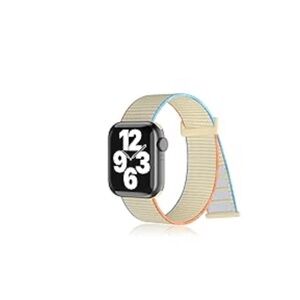 Nylon Sport Loop Apple Watch Compatible Band Pale blue, tangerine and cream NWOT
